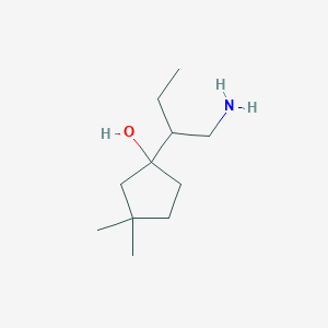 1-(1-Aminobutan-2-yl)-3,3-dimethylcyclopentan-1-ol