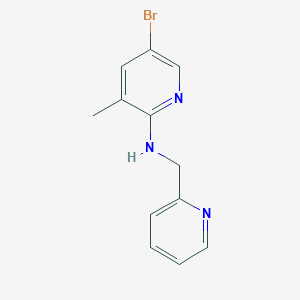 molecular formula C12H12BrN3 B1525283 5-Bromo-3-methyl-N-(2-pyridinylmethyl)-2-pyridinamine CAS No. 1220035-38-0