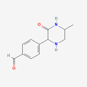 4-(5-Methyl-3-oxopiperazin-2-yl)benzaldehyde