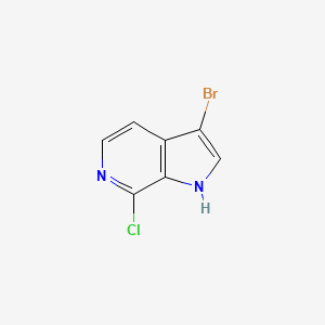molecular formula C7H4BrClN2 B1525286 3-Bromo-7-chloro-1H-pyrrolo[2,3-C]pyridine CAS No. 1190318-02-5