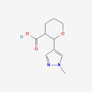 2-(1-Methyl-1h-pyrazol-4-yl)tetrahydro-2h-pyran-3-carboxylic acid