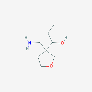 1-[3-(Aminomethyl)oxolan-3-yl]propan-1-ol