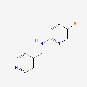 molecular formula C12H12BrN3 B1525291 5-溴-4-甲基-N-(4-吡啶基甲基)-2-吡啶胺 CAS No. 1220036-42-9