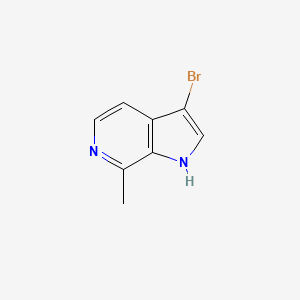 molecular formula C8H7BrN2 B1525293 3-bromo-7-methyl-1H-pyrrolo[2,3-c]pyridine CAS No. 1190316-53-0
