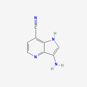 molecular formula C8H6N4 B1525295 3-氨基-1H-吡咯并[3,2-b]吡啶-7-碳腈 CAS No. 1190319-38-0