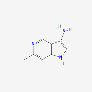 molecular formula C8H9N3 B1525299 6-methyl-1H-pyrrolo[3,2-c]pyridin-3-amine CAS No. 1190320-15-0