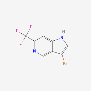 molecular formula C8H4BrF3N2 B1525300 3-bromo-6-(trifluoromethyl)-1H-pyrrolo[3,2-c]pyridine CAS No. 1190315-61-7