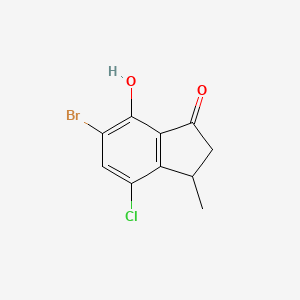 6-Bromo-4-chloro-7-hydroxy-3-methylindan-1-one