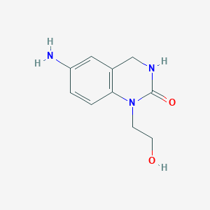 6-Amino-1-(2-hydroxyethyl)-1,2,3,4-tetrahydroquinazolin-2-one