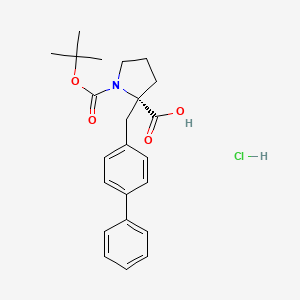 (S)-2-([1,1'-Biphenyl]-4-ylmethyl)-1-(tert-butoxycarbonyl)pyrrolidine-2-carboxylic acid hydrochloride