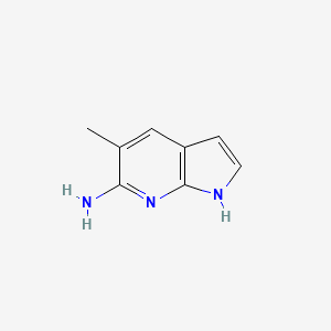 molecular formula C8H9N3 B1525303 5-methyl-1H-pyrrolo[2,3-b]pyridin-6-amine CAS No. 1190314-99-8