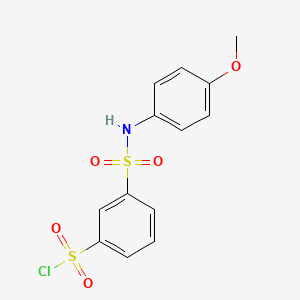 3-[[(4-Methoxyphenyl)amino]sulfonyl]benzenesulfonyl chloride