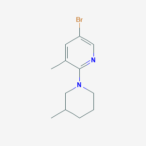molecular formula C12H17BrN2 B1525308 5-溴-3-甲基-2-(3-甲基-1-哌啶基)-吡啶 CAS No. 1219967-98-2