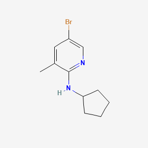 molecular formula C11H15BrN2 B1525313 5-Bromo-N-cyclopentyl-3-methyl-2-pyridinamine CAS No. 1219957-52-4