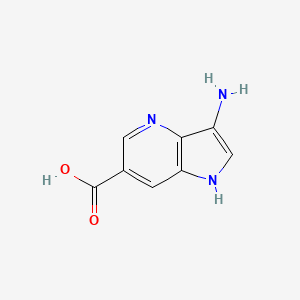 molecular formula C8H7N3O2 B1525319 3-氨基-1H-吡咯并[3,2-b]吡啶-6-羧酸 CAS No. 1190313-05-3