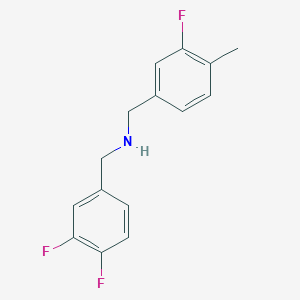 [(3,4-Difluorophenyl)methyl][(3-fluoro-4-methylphenyl)methyl]amine