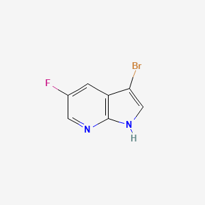molecular formula C7H4BrFN2 B1525322 3-bromo-5-fluoro-1H-pyrrolo[2,3-b]pyridine CAS No. 1190309-71-7