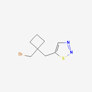 5-{[1-(Bromomethyl)cyclobutyl]methyl}-1,2,3-thiadiazole