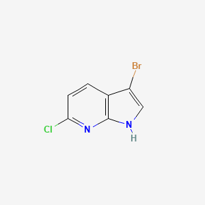 molecular formula C7H4BrClN2 B1525324 3-Bromo-6-chloro-1H-pyrrolo[2,3-b]pyridine CAS No. 1190321-08-4