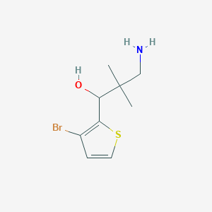 3-Amino-1-(3-bromothiophen-2-yl)-2,2-dimethylpropan-1-ol