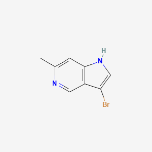 molecular formula C8H7BrN2 B1525325 3-bromo-6-methyl-1H-pyrrolo[3,2-c]pyridine CAS No. 1190313-09-7
