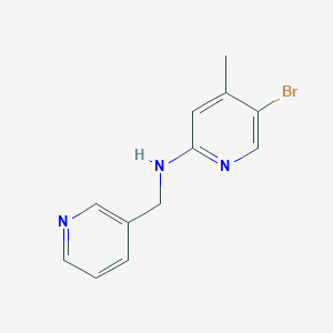 molecular formula C12H12BrN3 B1525327 5-溴-4-甲基-N-(3-吡啶基甲基)-2-吡啶胺 CAS No. 1220038-49-2