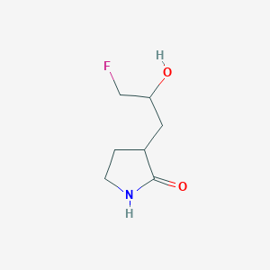 3-(3-Fluoro-2-hydroxypropyl)pyrrolidin-2-one