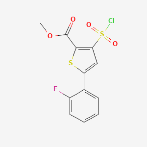 Methyl 3-(chlorosulfonyl)-5-(2-fluorophenyl)thiophene-2-carboxylate