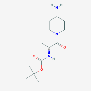 tert-butyl N-[(2S)-1-(4-aminopiperidin-1-yl)-1-oxopropan-2-yl]carbamate