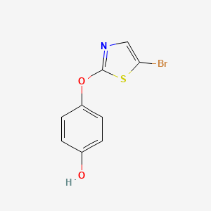 molecular formula C9H6BrNO2S B1525337 4-(5-Bromothiazol-2-yloxy)phenol CAS No. 904961-21-3