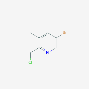 molecular formula C7H7BrClN B1525338 5-Bromo-2-(chloromethyl)-3-methylpyridine CAS No. 1015060-31-7