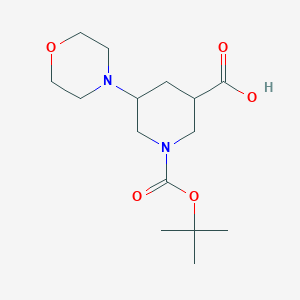 1-[(tert-Butoxy)carbonyl]-5-(morpholin-4-yl)piperidine-3-carboxylic acid