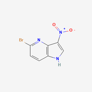 molecular formula C7H4BrN3O2 B1525342 5-bromo-3-nitro-1H-pyrrolo[3,2-b]pyridine CAS No. 1190311-16-0