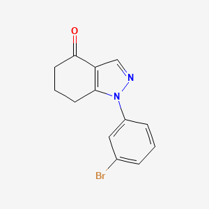 molecular formula C13H11BrN2O B1525344 1-(3-bromophenyl)-4,5,6,7-tetrahydro-1H-indazol-4-one CAS No. 1260832-62-9