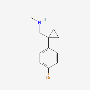 {[1-(4-Bromophenyl)cyclopropyl]methyl}(methyl)amine