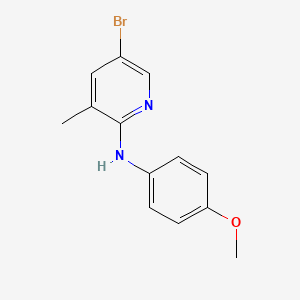molecular formula C13H13BrN2O B1525352 5-溴-N-(4-甲氧基苯基)-3-甲基-2-吡啶胺 CAS No. 1219967-28-8