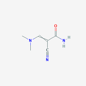 molecular formula C6H9N3O B1525355 2-氰基-3-(二甲氨基)丙-2-烯酰胺 CAS No. 37858-68-7