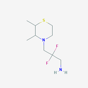 3-(2,3-Dimethylthiomorpholin-4-yl)-2,2-difluoropropan-1-amine