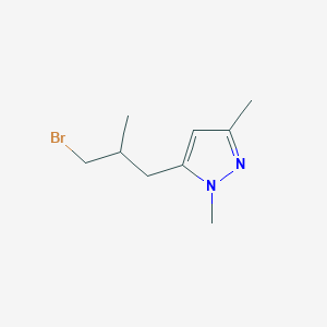 5-(3-bromo-2-methylpropyl)-1,3-dimethyl-1H-pyrazole