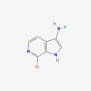 molecular formula C7H6BrN3 B1525361 7-溴-1H-吡咯并[2,3-c]吡啶-3-胺 CAS No. 1190318-26-3