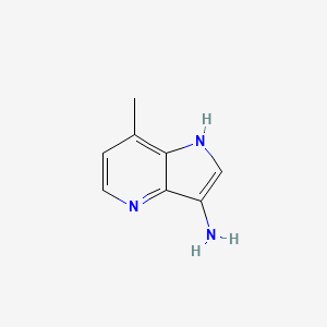 molecular formula C8H9N3 B1525362 7-甲基-1H-吡咯并[3,2-b]吡啶-3-胺 CAS No. 1190318-79-6