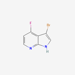 molecular formula C7H4BrFN2 B1525363 3-Bromo-4-fluoro-1H-pyrrolo[2,3-b]pyridine CAS No. 1190320-00-3