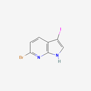 molecular formula C7H4BrIN2 B1525367 6-溴-3-碘-1H-吡咯并[2,3-b]吡啶 CAS No. 1190321-85-7