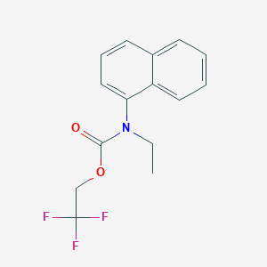 molecular formula C15H14F3NO2 B15253683 2,2,2-Trifluoroethyl N-ethyl-N-(naphthalen-1-yl)carbamate 