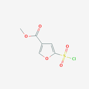 molecular formula C6H5ClO5S B1525373 Methyl 5-(chlorosulfonyl)furan-3-carboxylate CAS No. 1306607-16-8