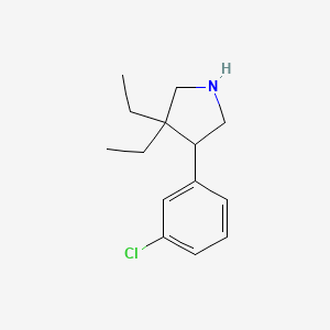 4-(3-Chlorophenyl)-3,3-diethylpyrrolidine