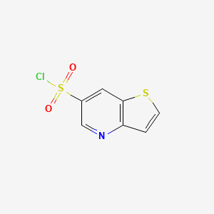 molecular formula C7H4ClNO2S2 B1525374 噻吩并[3,2-b]吡啶-6-磺酰氯 CAS No. 1306606-64-3