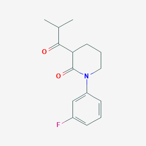 1-(3-Fluorophenyl)-3-(2-methylpropanoyl)piperidin-2-one