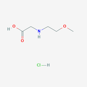 molecular formula C5H12ClNO3 B1525375 2-[(2-Methoxyethyl)amino]acetic acid hydrochloride CAS No. 1311313-64-0