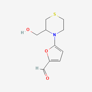 5-[3-(Hydroxymethyl)thiomorpholin-4-yl]furan-2-carbaldehyde